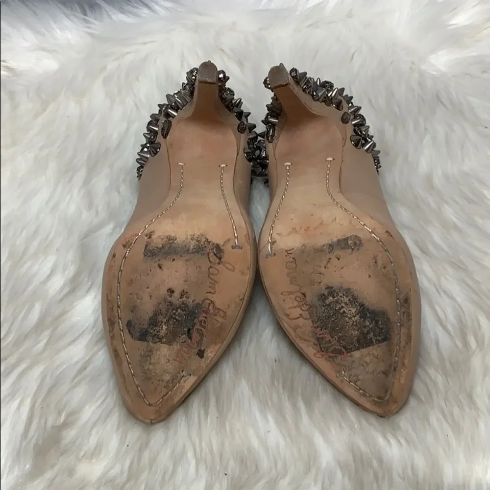 Sam Edelman Roza Tan Studded Platform‎ Heels Sz 6